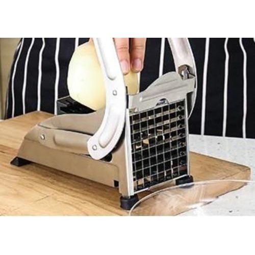 Stainless Steel French Fries Cutter – Heavy-Duty Potato & Vegetable Slicer with 2 Blades