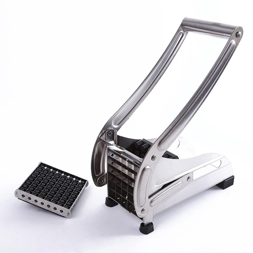 Stainless Steel French Fries Cutter – Heavy-Duty Potato & Vegetable Slicer with 2 Blades