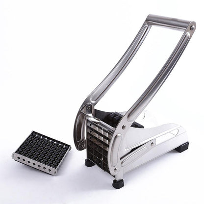 Stainless Steel French Fries Cutter – Heavy-Duty Potato & Vegetable Slicer with 2 Blades