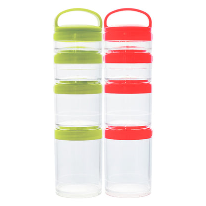 Portable Stackable Leak-Proof Food Storage Containers for Snacks & Travel